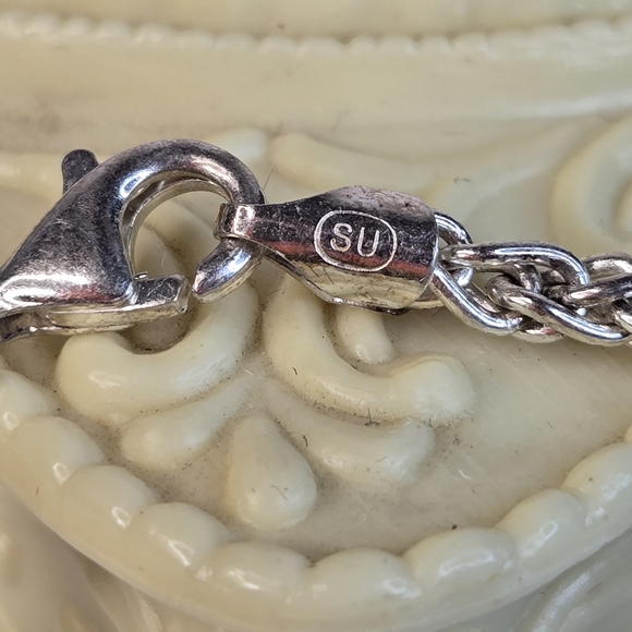 Rare OOAK Vintage Sterling Silver 925 Thailand Chrysoprase Necklace Artisan 43g - Picture 10 of 14